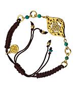 Swarovski Eye And Turquoise Macrame