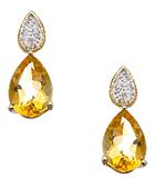 Citrine Diamond Teardrop