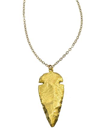 Gold Dipped Arrowhead Necklace