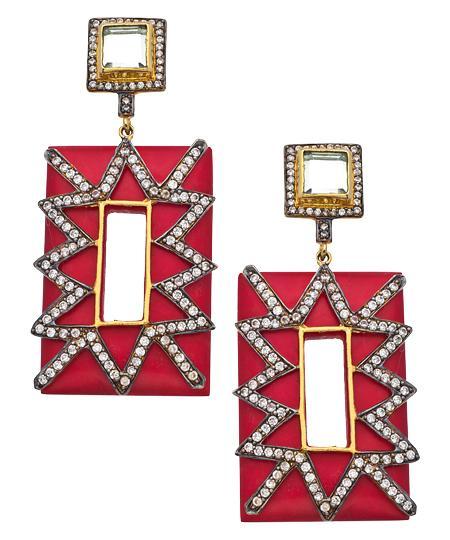 Gold Red And Cz Audrey