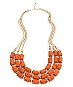 Coral And Gold Beaded