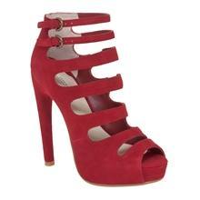 Max Studio Suede Strappy High-heels-red