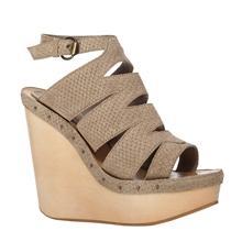 Max Studio Embossed Suede Wedges -taupe