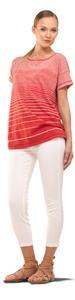 Max Studio Striped Tee-red/white