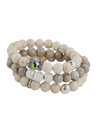 Feldspar And Riverstone Bracelet Set