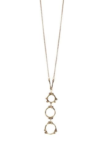 Long Three Drop Bone Necklace