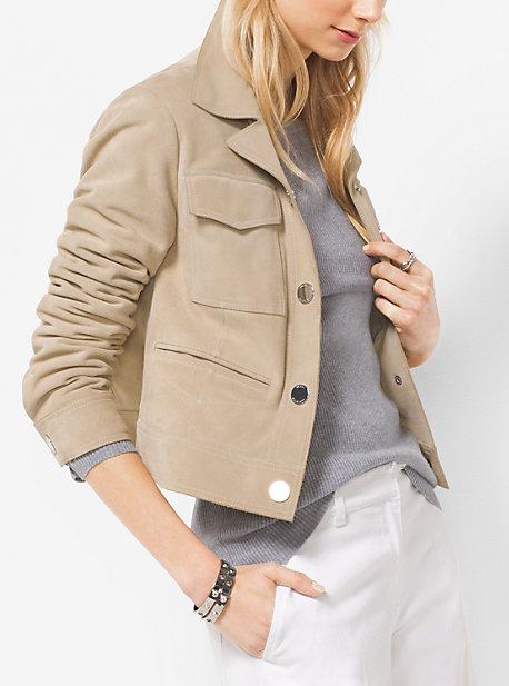 Michael Michael Kors Cropped Suede Jacket