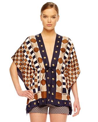 Women's Michael Kors Studded Kimono Top
