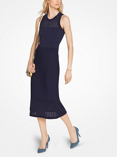 Michael Michael Kors Pointelle Stretch-viscose Dress