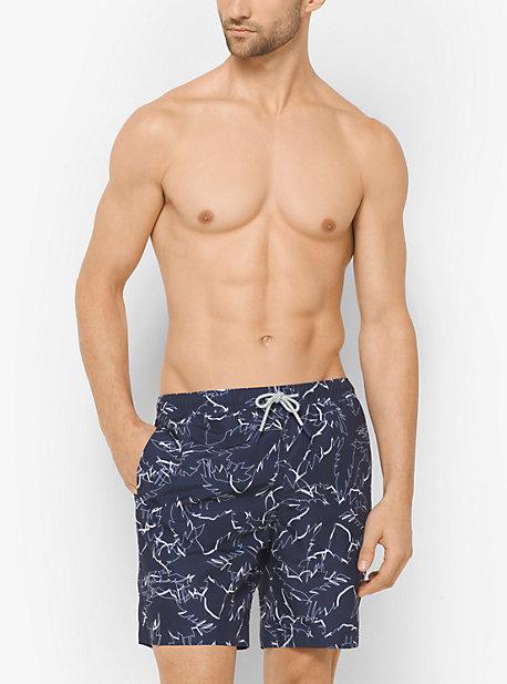 Michael Kors Mens Palm-print Board Shorts