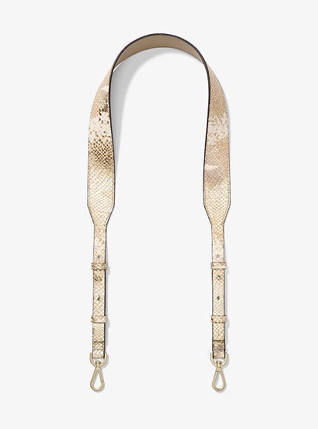 Michael Michael Kors Metallic Snake-embossed Leather Handbag Strap