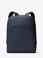 Michael Kors Mens Harrison Cross-grain Leather Backpack