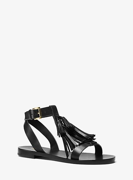 Michael Kors Collection Steffi Leather Tassel Sandal