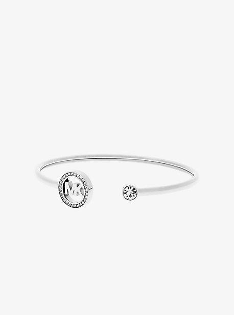 Michael Kors Fulton Pave Silver-tone Logo Cuff