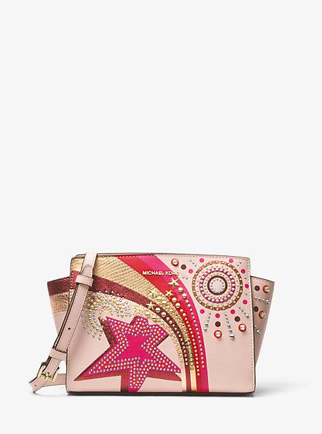 Michael Michael Kors Selma Embellished Leather Crossbody