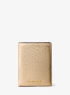 Michael Michael Kors Mercer Metallic Leather Passport Wallet
