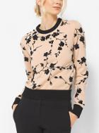 Michael Kors Collection Floral-embroidered Cashmere Sweater