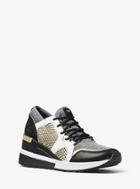 Michael Michael Kors Scout Woven And Leather Sneaker