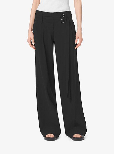 Michael Kors Collection Double-belted Pleated Wool Trousers
