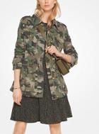 Michael Michael Kors Studded Camouflage Cotton-poplin Jacket