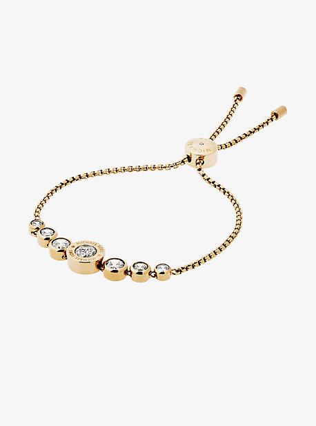 Michael Kors Cubic Zirconia Gold-tone Slider Bracelet