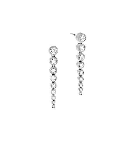 Michael Kors Crystal Silver-tone Drop Earrings