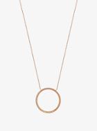 Michael Kors Pave Rose Gold-tone Pendant Necklace