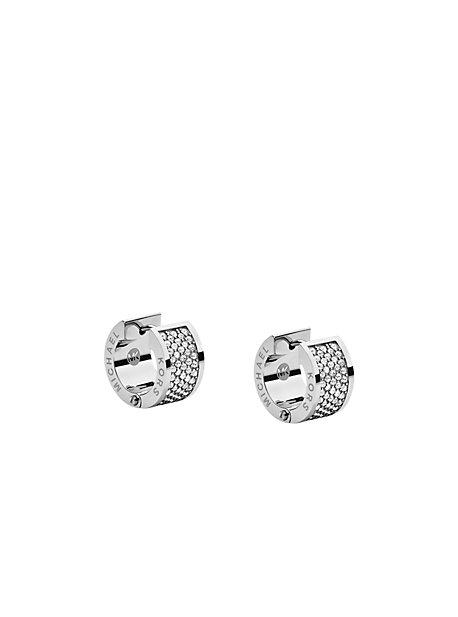 Michael Kors Pave Silver-tone Hug Earrings