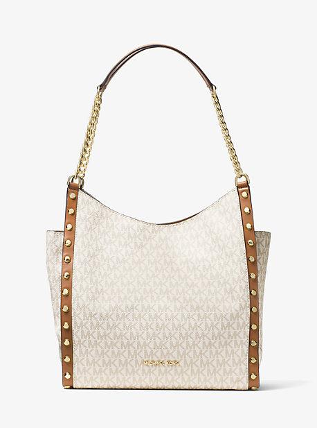 Michael Michael Kors Newbury Studded Logo Chain Tote