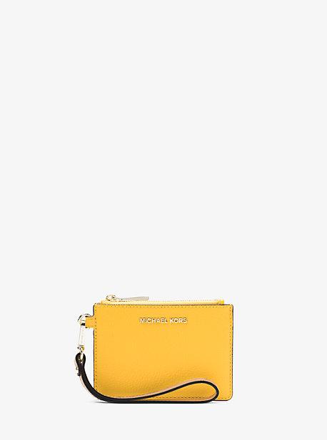 Michael Michael Kors Mercer Color-block Pebbled Leather Coin Purse