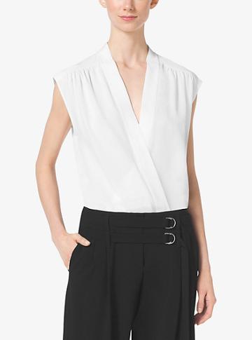 Michael Kors Collection Silk Wrap Blouse