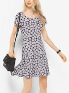 Michael Michael Kors Leaf-print Jersey Dress Petites