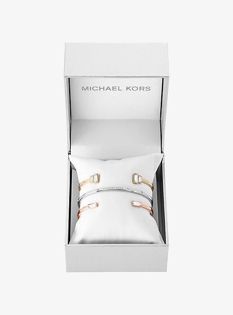 Michael Kors Tri-tone Baguette Cuff Set