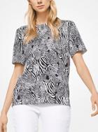 Michael Kors Collection Zebra Cotton T-shirt