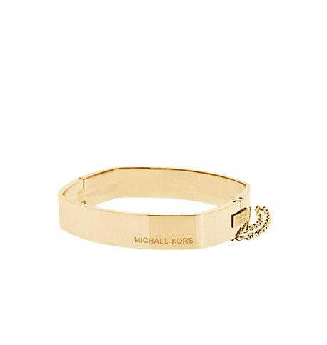 Michael Kors Gold-tone Square Hinge Bangle