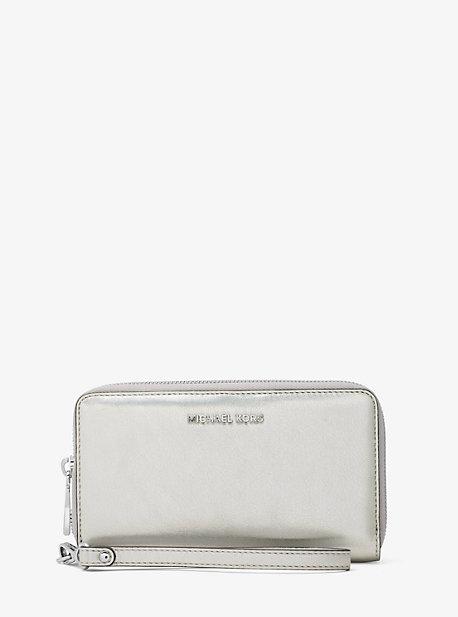 Michael Michael Kors Jet Set Iridescent Leather Smartphone Wristlet