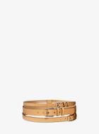 Michael Kors Collection Layered Leather Belt