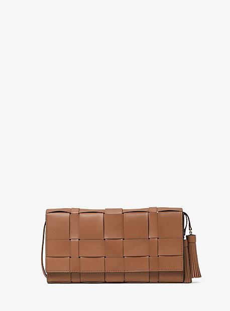 Michael Michael Kors Vivian Woven Leather Clutch