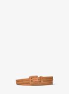 Michael Kors Vachetta Leather Skinny Belt