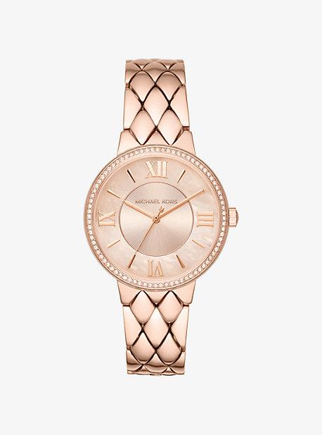 Michael Kors Courtney Pave Rose Gold-tone Watch