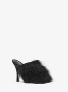 Michael Kors Collection Charmaine Feather And Satin Mule