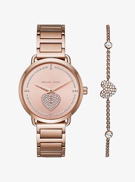 Michael Kors Portia Pave Rose Gold-tone Watch