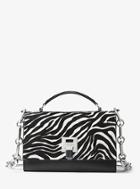 Michael Kors Collection Bancroft Zebra Calf Hair Shoulder Bag