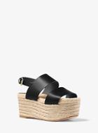 Michael Kors Collection Tenley Leather Platform Espadrille