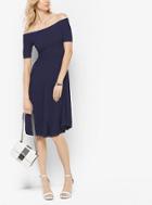 Michael Michael Kors Stretch-viscose Off-the-shoulder Dress