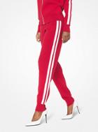 Michael Kors Collection Stretch-viscose Striped Joggers