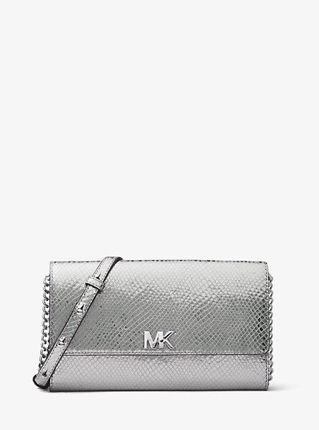 Michael Michael Kors Mott Metallic Embossed Leather Crossbody