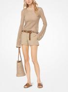 Michael Michael Kors Metallic Open-knit Pullover