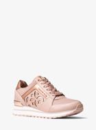 Michael Michael Kors Mimi Perforated Leather And Mesh Sneaker