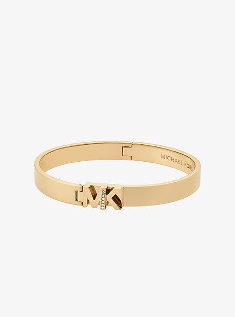 Michael Kors Pave Gold-tone Logo Bangle